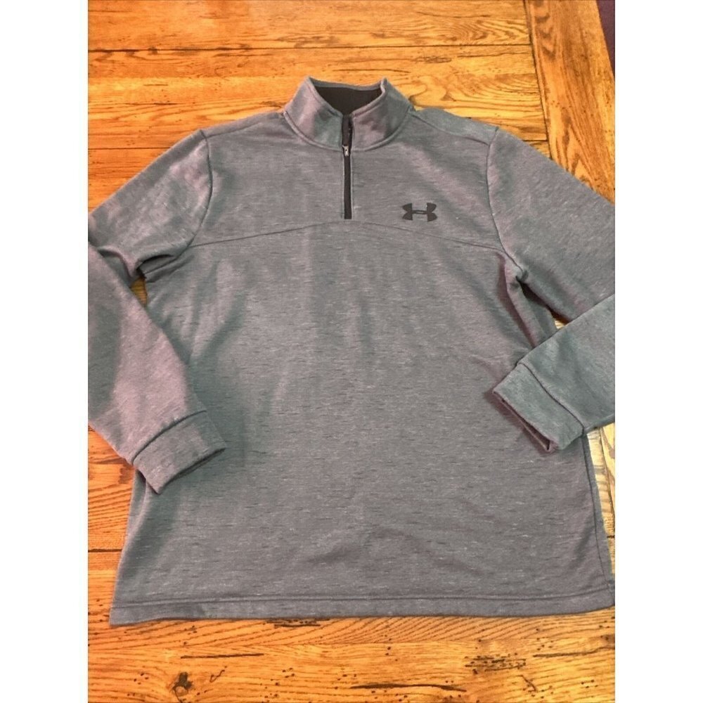 Under Armour Lg ColdGear Fleece Loose Fit 1/4 Zip Sweater Heather Sweatshirt H17